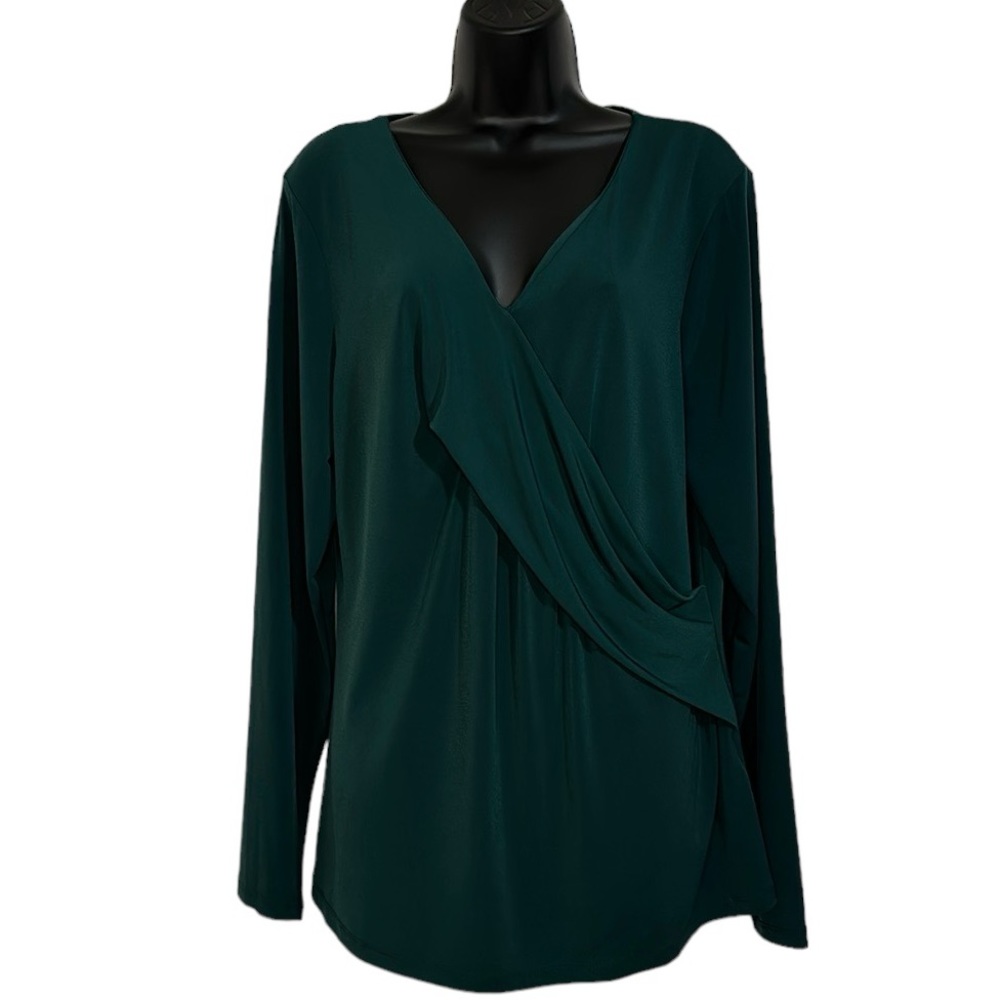 J Jason Wu V-Neck City Knit Crossover Top Sz L